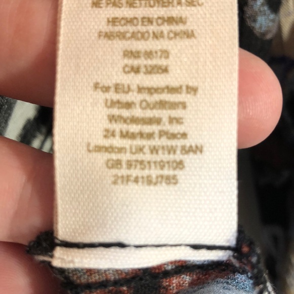 Free People Floral Black Lace Trimmed Kimono - Picture 8 of 8